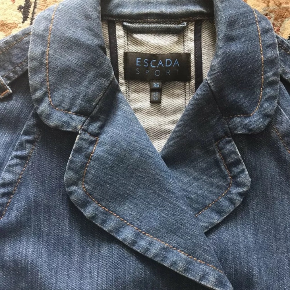 Escada vintage‎ sport denim jacket - Picture 6 of 13